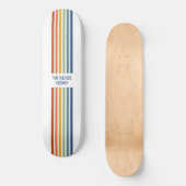 Skateboard Retro Monogrammed Minimalist Stripes (Recto)