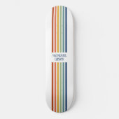 Skateboard Retro Monogrammed Minimalist Stripes (Recto)