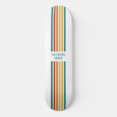 Skateboard Retro Monogrammed Minimalist Stripes (Recto)
