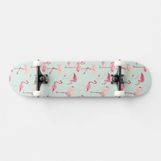 Skateboard Rétro motif de Flamant rose (Horz)