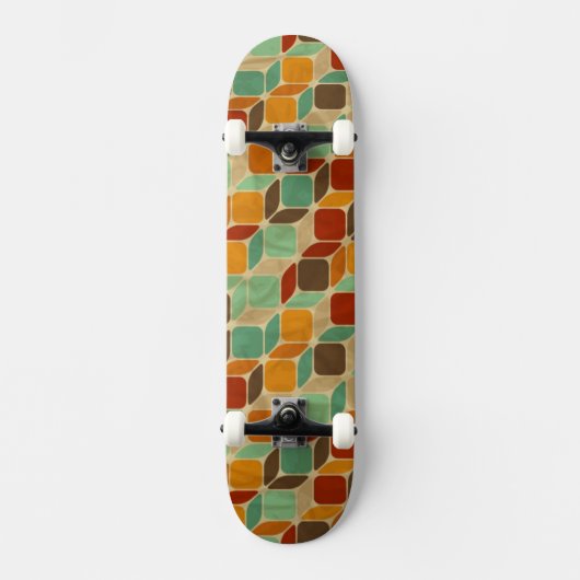 Skateboard Rétro motif géométrique 4 (Recto)