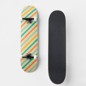 Skateboard Rétro motif rayé grunge (Recto)