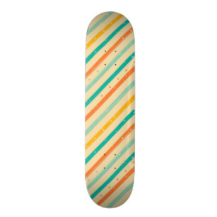 Skateboard Rétro motif rayé grunge