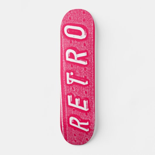 Skateboard Retro - Neon Rouge et Blanc (Recto)