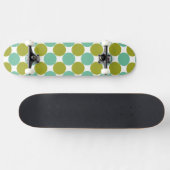 Skateboard Rétro olive et points verts (Horz)
