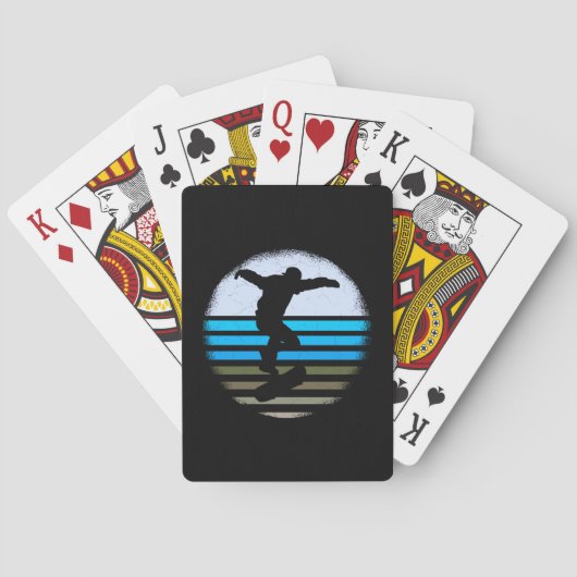 Skateboard Retro Pokerkaarten (Achterkant)