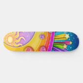 Skateboard - Retro Pop Art 60ties Sky (Horizontaal)