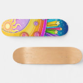 Skateboard - Retro Pop Art Sixties Sky (Horz)