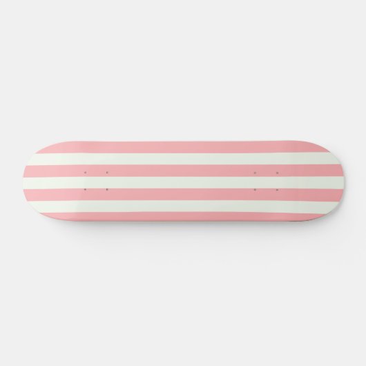 Skateboard Retro Preppy Sportswear Stripes - Crème rose (Horz)