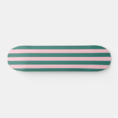 Skateboard Retro Preppy Sportswear Stripes - Rose Green (Horz)