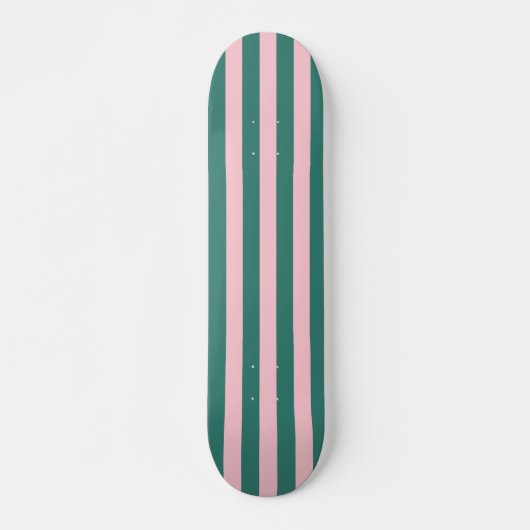 Skateboard Retro Preppy Sportswear Stripes - Rose Green (Devant)