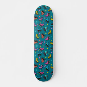 Skateboard Rétro Roller Skates et Stars