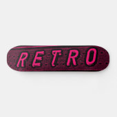 Skateboard Rétro - Rouge et Noir (Horz)