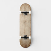 Skateboard Rétro rustique aspect bois Unisexe (Recto)