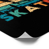 Skateboard Retro Skateboarding Sunset Poster (Hoek)