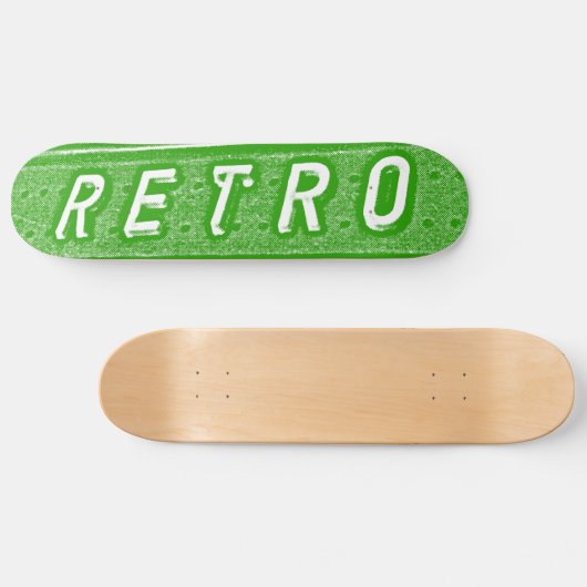 Skateboard Retro - Vert et Blanc (Horz)