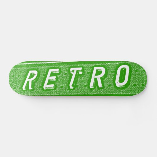 Skateboard Retro - Vert et Blanc (Horz)