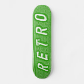 Skateboard Retro - Vert et Blanc (Recto)