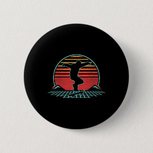 Skateboard Retro Vintage 80s Stijl Skateboarder Ge Ronde Button 5,7 Cm