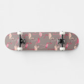Skateboard Rétros Flamants roses (Horz)
