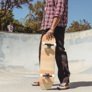 Skateboard Rêve de ciel jaune orange doux 1