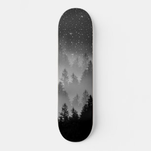 Skateboard Rêve de Galaxie de la Forêt Noire et Blanche #1 #d