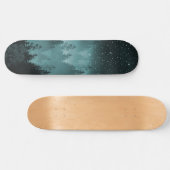 Skateboard Rêve de Galaxie de la Forêt turquoise #1 #décorati (Horz)