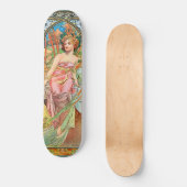 Skateboard Réveil matinal par Alphonse Mucha (Recto)