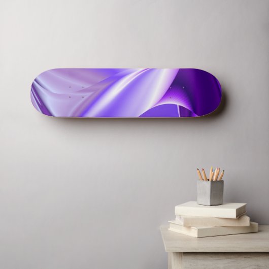Skateboard Rêves de fleurs violettes (Art mural (Horz))