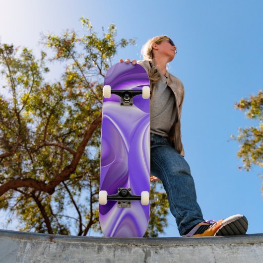 Skateboard Rêves de fleurs violettes (Extérieur 1)