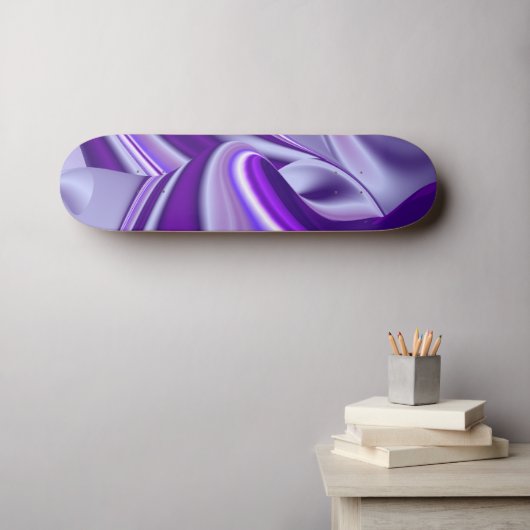 Skateboard Rêves de fleurs violettes (Art mural (Horz))