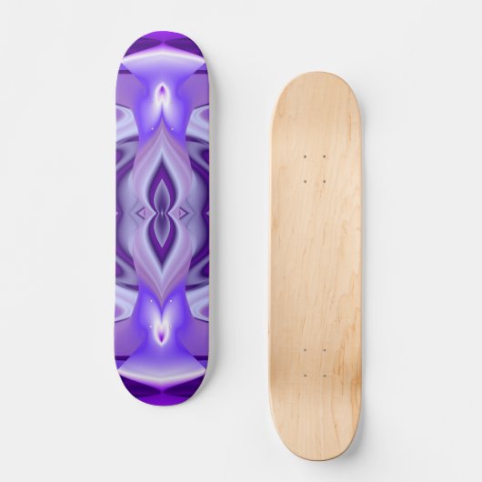 Skateboard Rêves de fleurs violettes (Recto)