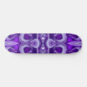 Skateboard Rêves de fleurs violettes (Horz)