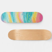 Skateboard Rêves de piscine à marée tropicale (Horz)