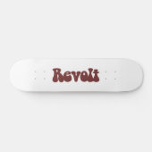 Skateboard Révolte - Brown sur blanc (Horz)
