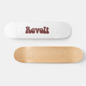 Skateboard Révolte - Brown sur blanc (Horz)