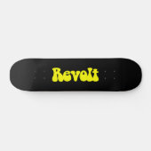 Skateboard Révolution - Jaune sur Noir (Horz)