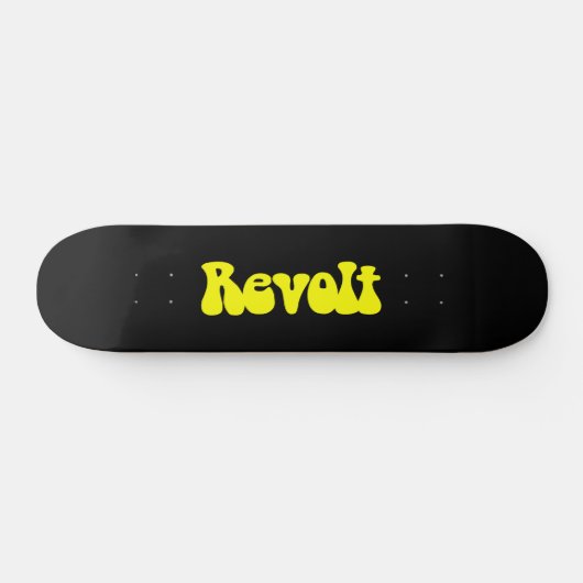 Skateboard Révolution - Jaune sur Noir (Horz)