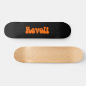 Skateboard Révolution - Orange sur Noir (Horz)