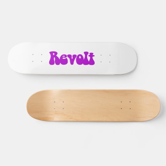 Skateboard Révolution - Violet sur blanc (Horz)