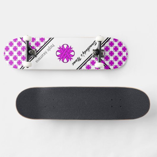 Skateboard Ribbon de Clover violet par Kenneth Yoncich (Horz)