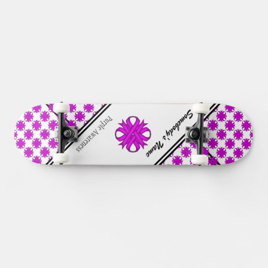 Skateboard Ribbon de Clover violet par Kenneth Yoncich (Horz)