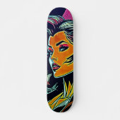 Skateboard Ride the Artistic Vibe : Cute Pop Art Girl (Devant)