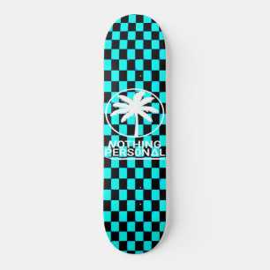 Skateboard Rien de personnel Dégradé Noir et Bleu à Carreaux