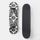 Skateboard "Robot Dreams" B&W Art Abstrait (Recto)
