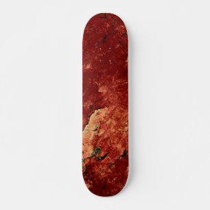 Skateboard Roche peinte en rouge
