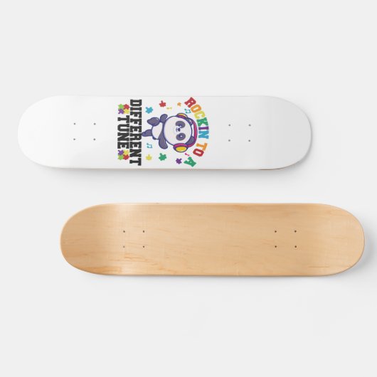 Skateboard Rocking to a Different Tune Cute Panda Autism (Horz)