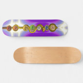 SKATEBOARD RODE D'ASCLEPIUS AVEC 7 CHAKRAS, ÉNERGIE SPIRITUEL (Horz)