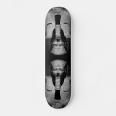 Skateboard Roi pharaon noir et blanc (Recto)