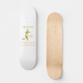 Skateboard Romains 8:28 Cadeaux chrétiens (Recto)